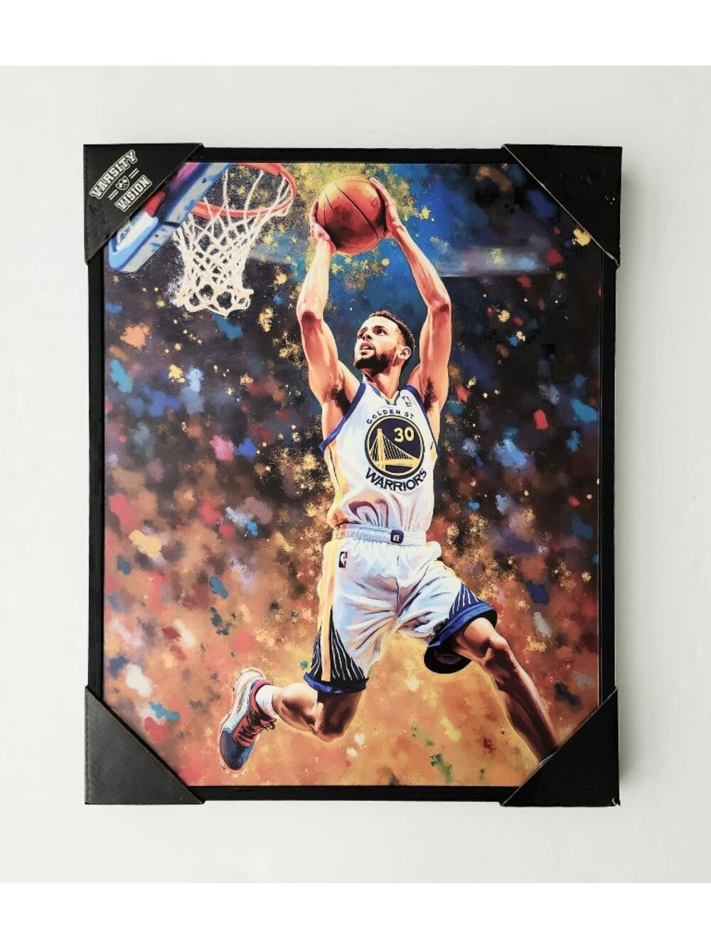 Vibrant Visions NBA Wall Art Stephen Curry Framed Print Poster